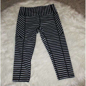 Ryderwear Black and White Striped Leggings